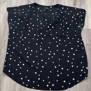 Banana Republic Black Star Pattern Blouse